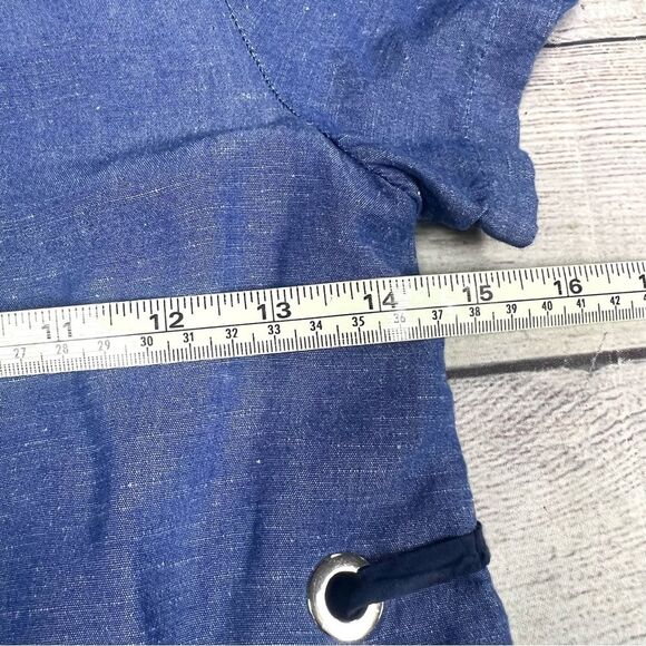 Zara Girls Blue Lace Up Short Sleeve Romper Size 11/12 - Picture 10 of 11